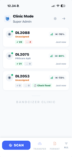 Clinic Mode List Screenshot