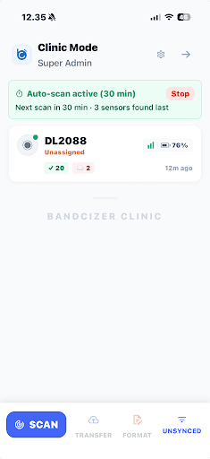Clinic Mode Scan Screenshot